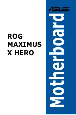 Предварительный просмотр 1 страницы Asus ROG MAXIMUS X HERO Manual