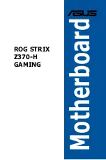 Asus ROG STRIX Z370-H GAMING Manual preview