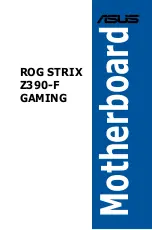 Asus ROG STRIX Z390-F GAMING Manual preview