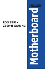 Asus ROG STRIX Z390-H Gaming Manual preview