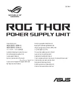 Предварительный просмотр 1 страницы Asus ROG-THOR Series Quick Start Manual