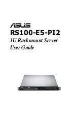 Asus RS100-E5 - 0 MB RAM User Manual preview