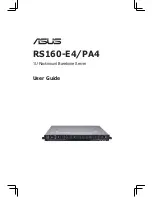 Asus RS160-E4 PA4 User Manual preview