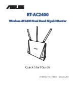 Предварительный просмотр 1 страницы Asus RT-AC2400 Quick Start Manual