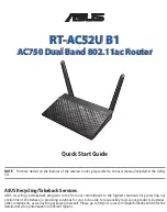 Предварительный просмотр 1 страницы Asus RT-AC52U B1 Quick Start Manual