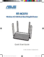 Preview for 1 page of Asus RT-AC57U Quick Start Manual