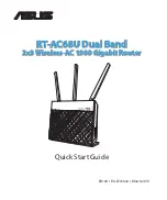 Preview for 1 page of Asus RT-AC68U Quick Start Manual