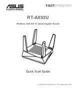 Предварительный просмотр 1 страницы Asus RT-AX92U Quick Start Manual