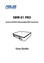 Preview for 1 page of Asus SBW-S1 PRO User Manual
