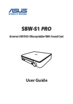 Предварительный просмотр 1 страницы Asus SBW-S1 PRO User Manual