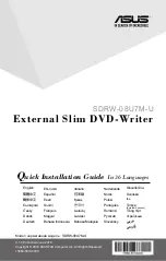 Asus SDRW-08U7M-U Quick Installation Manual preview