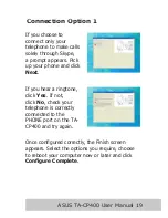 Предварительный просмотр 21 страницы Asus TA-CP400 TALKY-GURU User Manual