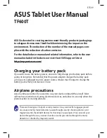 Asus TF600T User Manual preview