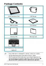 Preview for 5 page of Asus Transformer Pad Infinity TF700T User Manual