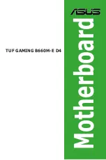 Asus TUF GAMING B660M-E D4 Manual preview