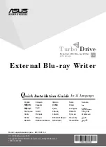 Asus TurboDrive BW-16D1H-U PRO Quick Installation Manual preview