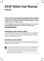 Asus VivoTab TF810C User Manual preview