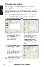 Предварительный просмотр 10 страницы Asus WL 167G Quick Start Manual