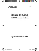 Asus Xonar D-Kara Quick Start Manual preview