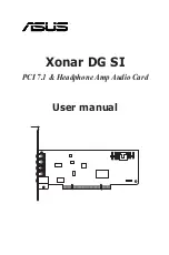 Preview for 1 page of Asus Xonar DG SI User Manual