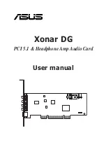 Asus XONAR DG User Manual preview