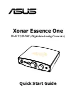 Preview for 1 page of Asus XONAR ESSENCE - Sound Card - 192 kHz Quick Start Manual