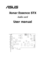 Preview for 1 page of Asus XONAR ESSENCE STX - Sound Card - 192 kHz User Manual