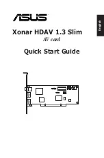 Предварительный просмотр 2 страницы Asus Xonar HDAV 1.3 Slim Quick Start Manual