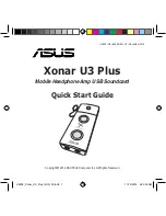 Asus Xonar U3 PLUS Quick Start Manual preview