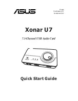 Asus Xonar U7 Quick Start Manual preview