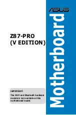 Asus Z87-PRO V EDITION Manual preview