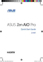 Asus Zen AiO Pro Z240IE Quick Start Manual preview