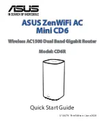 Предварительный просмотр 1 страницы Asus ZenWiFi AC Mini CD6 Series Quick Start Manual