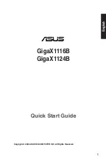 Preview for 2 page of ASUSTeK COMPUTER GigaX1116B Quick Start Manual