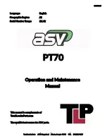 ASV PT-70 Operation And Maintenance Manual preview