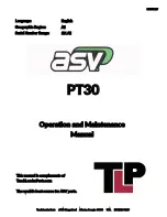 ASV pt30 Operation And Maintenance Manual preview