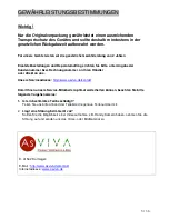 Preview for 3 page of AsVIVA RA8 Manual