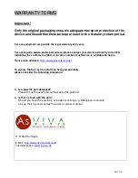 Preview for 23 page of AsVIVA RA8 Manual