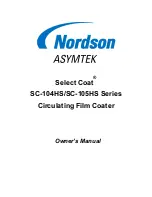 Asymtek Nordson Select Coat SC-100 Series Owner'S Manual preview