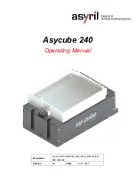 Предварительный просмотр 1 страницы Asyril Asycube 240 Operating Manual