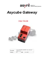 Asyril Asycube User Manual preview