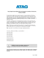 Atag CT200001 User Manual preview