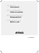 Atag CU1050SMR Instructions For Use Manual preview