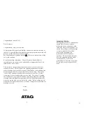 Preview for 2 page of Atag GM3011A Instructions For Use Manual