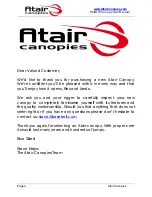 Preview for 4 page of Atair Canopies Troll DW User Manual