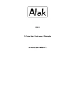 Предварительный просмотр 1 страницы Atak RA3 Instruction Manual