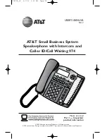 AT&T 89-0413-00 -  974 Small Business System Speakerphone User Manual предпросмотр