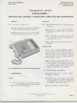 Предварительный просмотр 1 страницы AT&T Call-a-matlc 2671B1M Identification, Assembly, Connections, Operation, And Maintenance