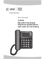 AT&T CL2939 Quick Start Manual предпросмотр