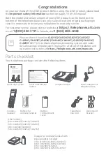 Предварительный просмотр 2 страницы AT&T CL82107 Quick Start Manual